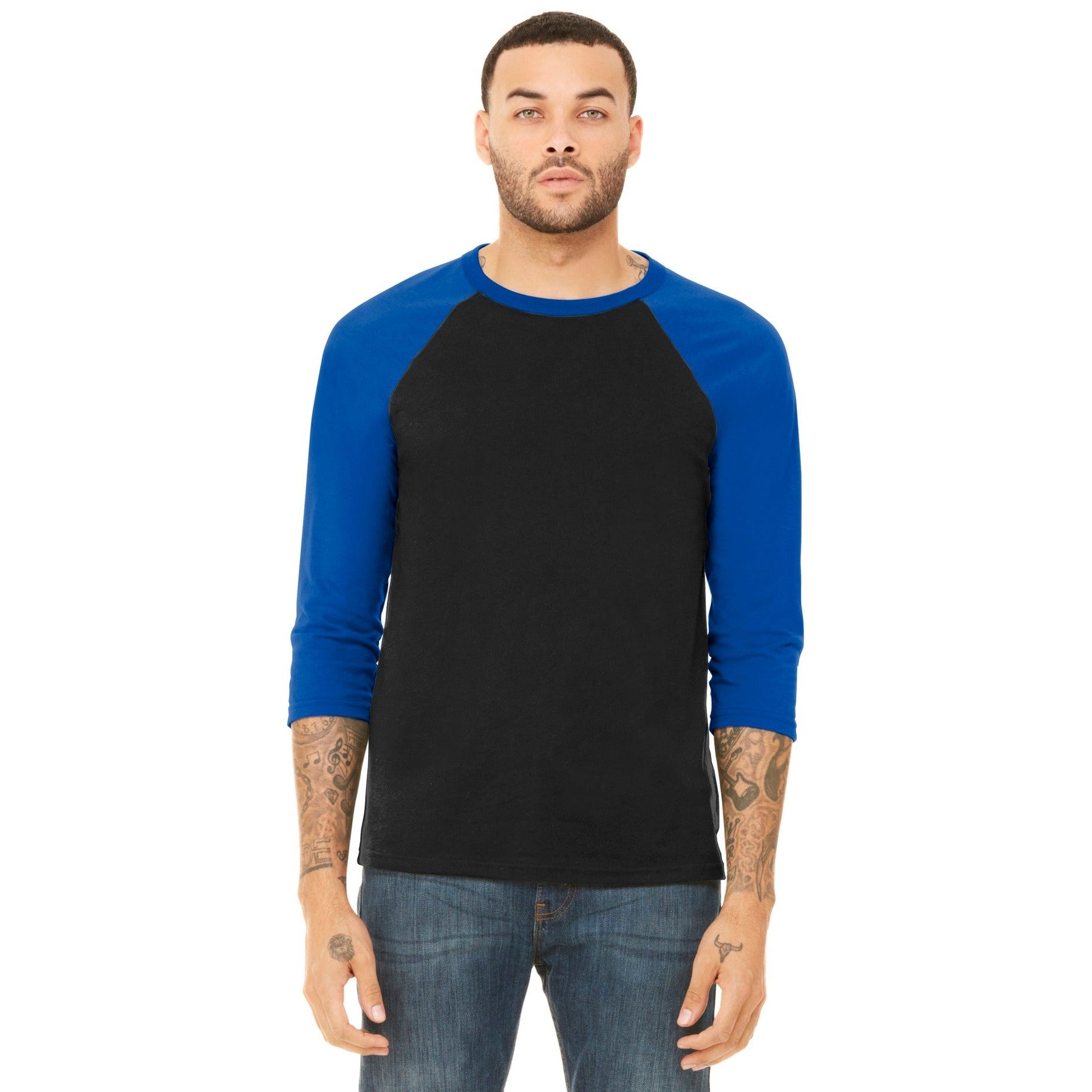 Bella + Canvas-BELLA+CANVAS ® Unisex 3/4-Sleeve Baseball Tee. BC3200-MedTech-5